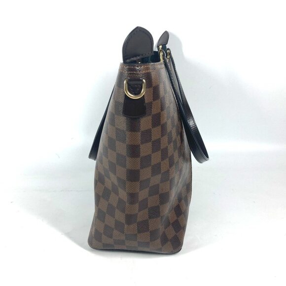 LOUIS VUITTON Black Damier Leather Shoulder Bag - Picture 3 of 16